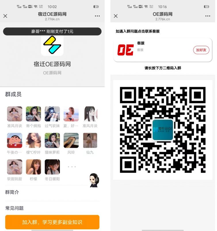 2025最新付费进群修复版开源源码-OE源码网