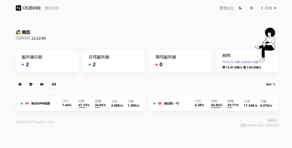 图片[1]-哪吒探针服务器监控保姆级部署教程-OE源码网