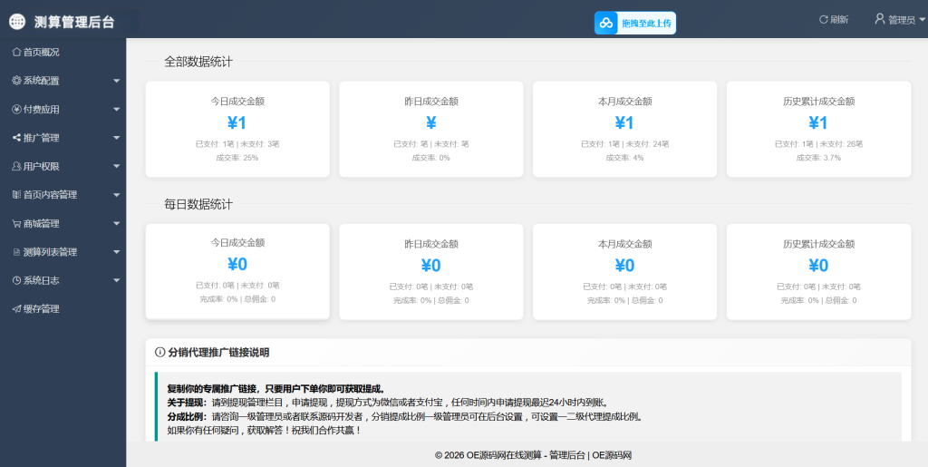 图片[3]-2026马年新版测算系统全开源修复版支持易支付-OE源码网